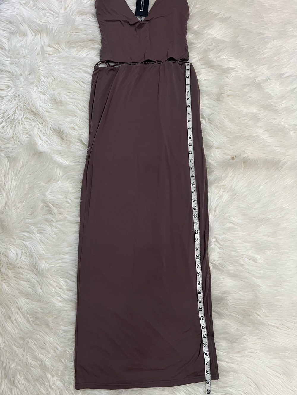 White Fox Boutique Spaghetti-Strap Maxi Dress in Color Pewter - Picture 4 of 8
